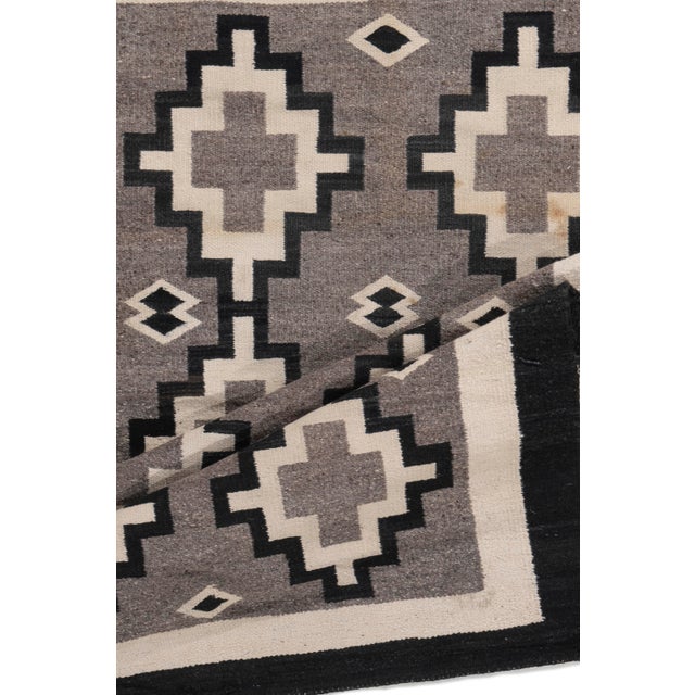 Native American Vintage Circa 1950 in the Navajo Style 3ft 4in X 5ft 4in For Sale - Image 3 of 8