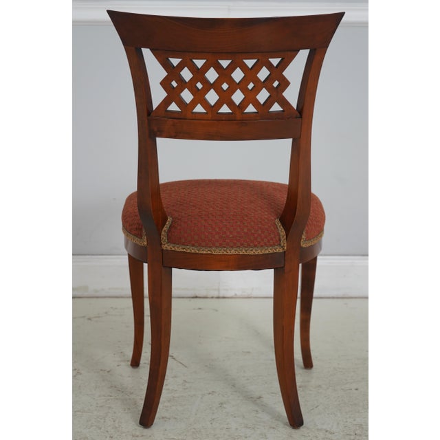 1980s Set of 6 Italian Svevo Neoclassical Dining Room Chairs For Sale - Image 5 of 18