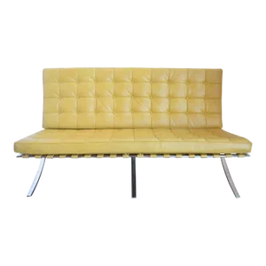 Sleek Barcelona Sofa, C. 1970's