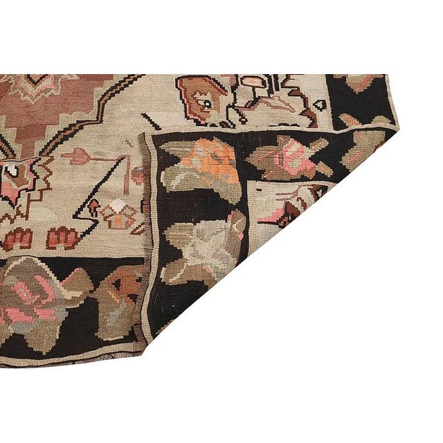 Mid 20th Century Vintage Turkish Wool Kars Kilim Rug For Sale - Image 5 of 7