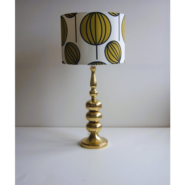 Pair of Large "Stacked Ball" Brass Table Lamps From Frandsen Denmark. Mid-Century Hollywood Regency 1960s. For Sale - Image 12 of 12