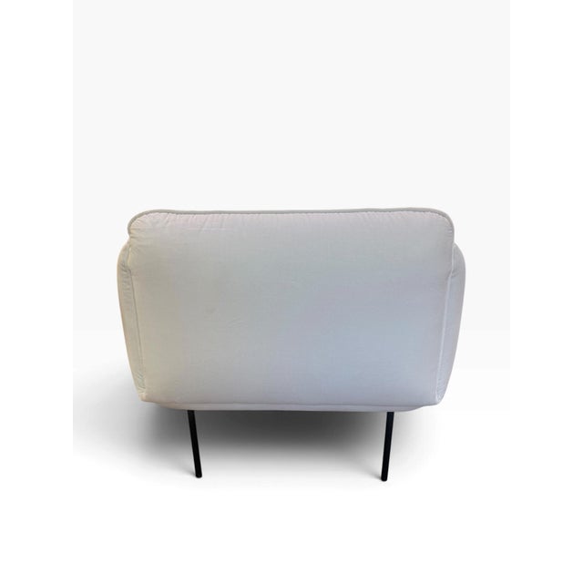 Woud Nakki 1-Seater Lounge Chair by Mika Tolvanen in Cream Velvet For Sale In Boston - Image 6 of 18
