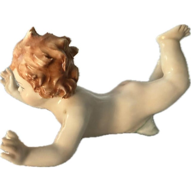 Traditional Late 19th Century Antique Capo Di Monte Set of 4 Tumbling Frolicking Putti Figurines For Sale - Image 3 of 17