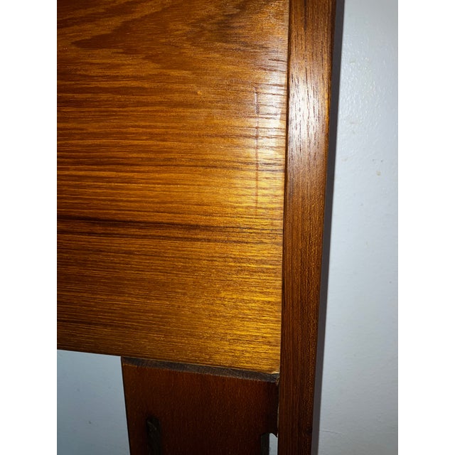 Teak Queen or Full/Double Adjustable Headboard Vinde Mobilfabrik 1970s For Sale - Image 10 of 11