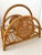 Brown Rattan Bamboo and Cane Magazine Rack For Sale - Image 8 of 10