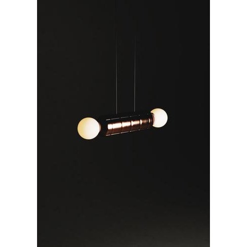 Not Yet Made - Made To Order Navazi Medium Horizontal Lamp in Burnished Copper and Frosted Glass by Svitanok For Sale - Image 5 of 18