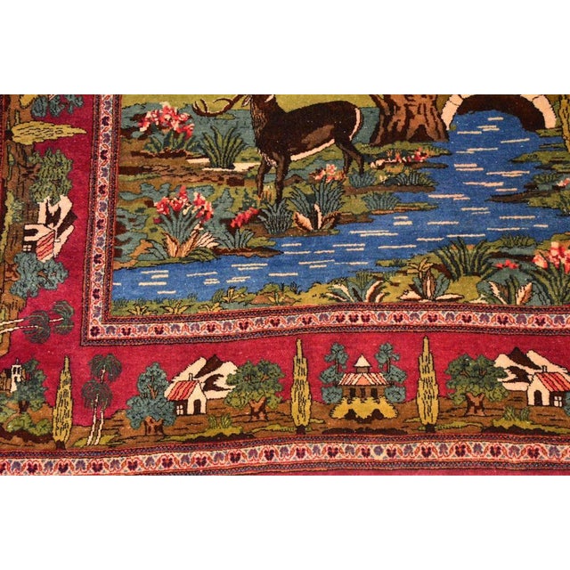 1920s Vintage Kashan Rug, 1920s For Sale - Image 5 of 16