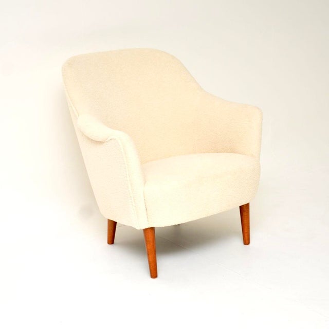 Brown Vintage Swedish Samspel Chair by Carl Malmsten, 1960 For Sale - Image 8 of 8