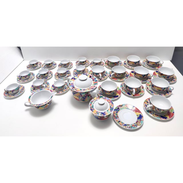 Alessi La Bella Tavola Breakfast Service attributed to Ettore Sottsass for Alessi, 1993, Set of 26 For Sale - Image 4 of 18