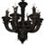 A magnificent pair of late 19th-century French neoclassical bronze chandeliers, each exceptionally cast and richly...