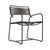 Brown Jordan Walter Lamb Aluminum Arm Chair, Textured Pewter frame with Coal fabric For Sale - Image 13 of 13