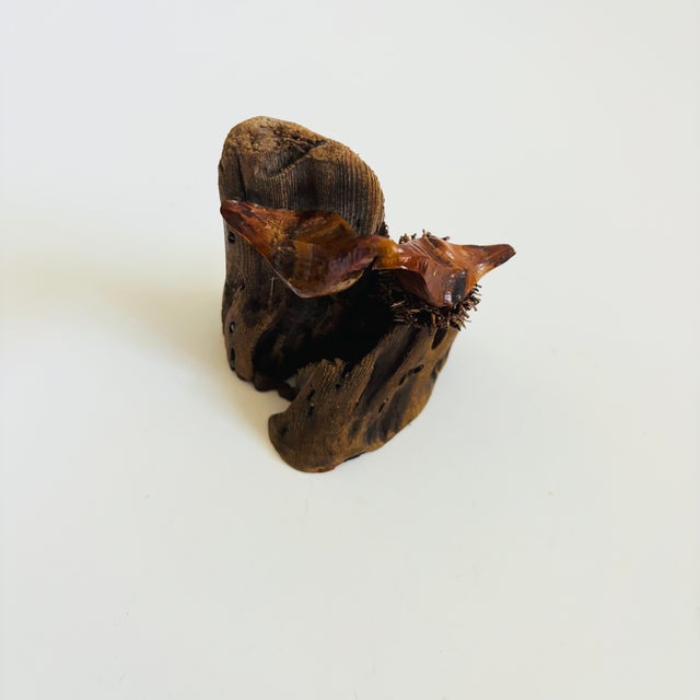 Mid 20th Century Vintage Wood Bird Sculpture For Sale - Image 5 of 10