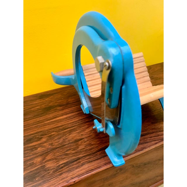 Baby Blue Danish Baby Blue Bread Cutter From Royal Raadvad, 1970s For Sale - Image 8 of 12