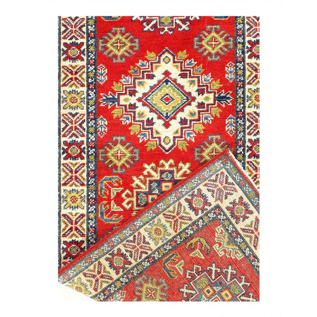 Original Super Kazak Rug. Handmade Hand-knotted,Very Practical for High Traffic,Hand-Spun Lamb's Wool on a Cotton...