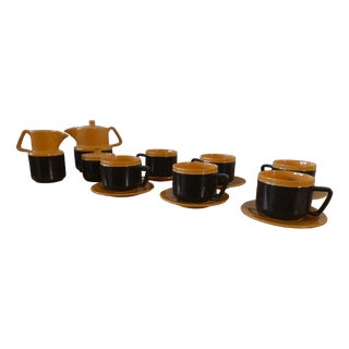 Tea Set by Settimo Rometti for Rometti Ceramiche, 1960s, Set of 15 For Sale