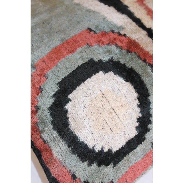 Contemporary Velvet Ikat Bohemian Throw Pillow For Sale In Washington DC - Image 6 of 11