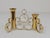 A beautiful candle holder in the style of Gaetano Sciolari. Manufactured in the 1970s by Palwa Germany. Made of gold-...