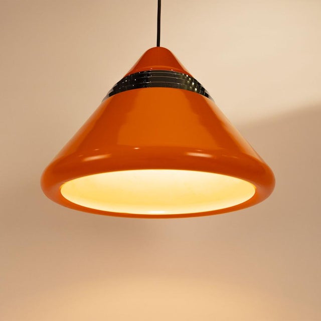Red Scone Pendant Lamp by Kazuo Motozawa for Staff, 1970s For Sale - Image 6 of 11