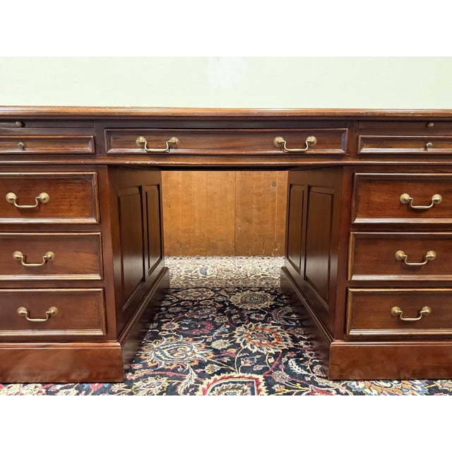 English Desk in Teak with Leather For Sale - Image 10 of 18