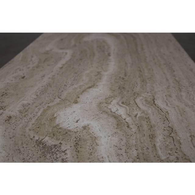 Vintage Travertine Coffee Table, Italy, 1970s For Sale - Image 4 of 18
