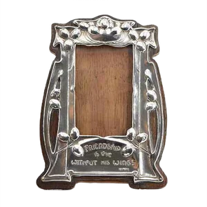 Art Nouveau Small Silver-Plated Picture Frame, 1900s