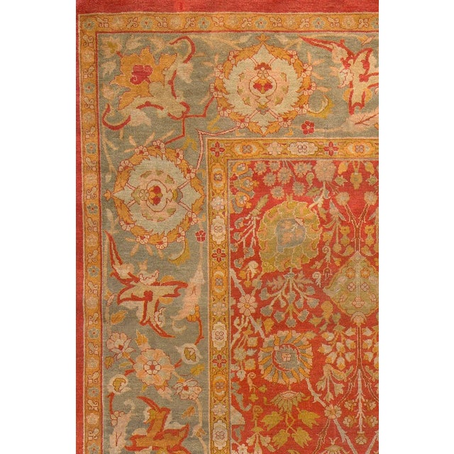 19th Century Superfine Antique Zabihi Collection Indian Agra Rug - 10' x 12'9" For Sale In New York - Image 6 of 12