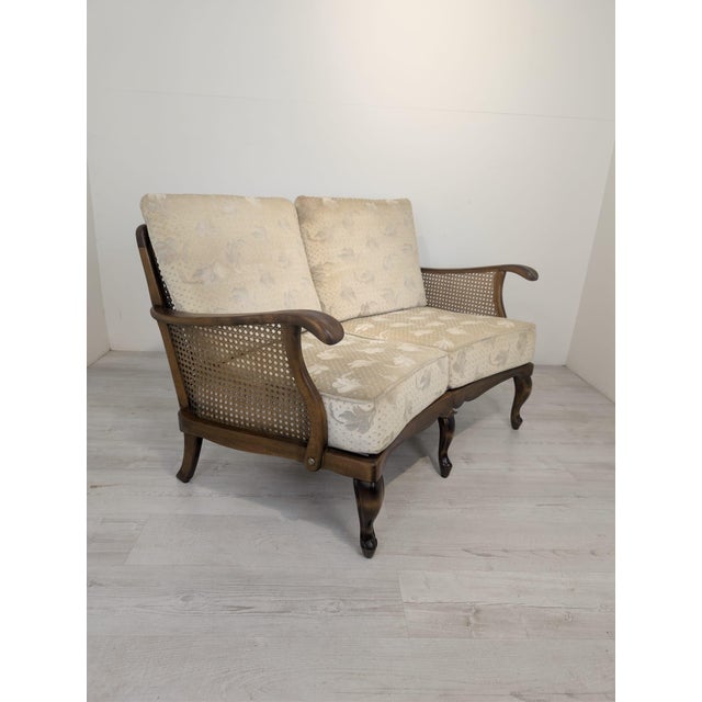 Wood Vintage Louis Sofa with Woven Sides, 1965 For Sale - Image 7 of 18
