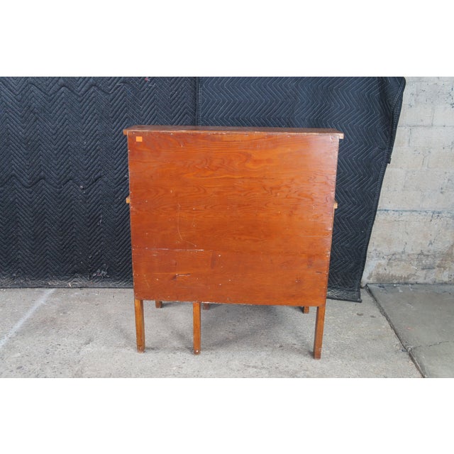 Antique Victorian Oak Childs Cylinder Roll Top Library Writing School Desk Table For Sale - Image 12 of 12