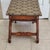 Late 20th Century Curule Style Carved Wood Stool Collapsible X Base Fabric Seat For Sale In Austin - Image 6 of 10