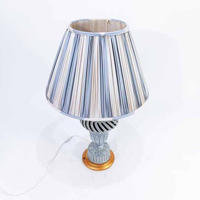 Mid-Century Modern Large Spanish Table Lamp from Manises, 1960s For Sale - Image 3 of 18