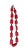 This striking Nepalese necklace features 13 natural red coral beads, each measuring approximately 1" by 0.75" in diameter,...