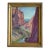 Silvio Silvestri, Listed Artist Canyon Mountains & River Landscape Oil Painting Including Antiqued Gold Frame For Sale