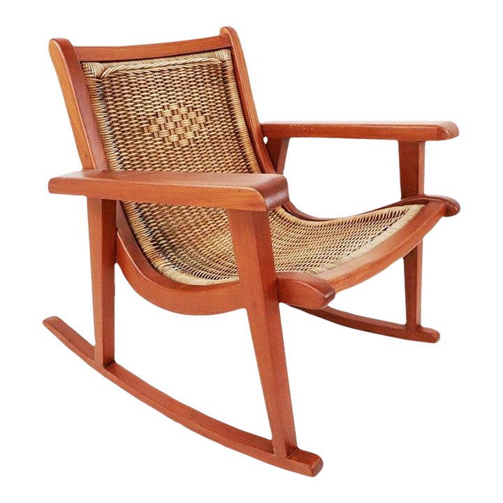 1950s Mexican Rocking Chair Attributed to Michael van Beuren | Chairish