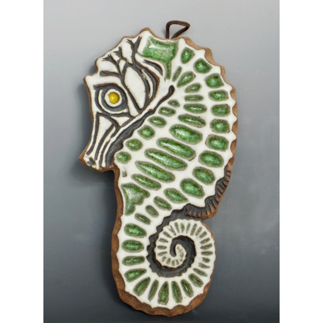 White Victoria Littlejohn California Pottery Seahorse Sculpture For Sale - Image 8 of 10