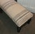 hand made carved wooden prayer bench with 19thc Linen fabric.
