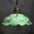 French Green Clichy Marble Patern Glass Pendant Lamp, 1920s, Set of 2 For Sale - Image 3 of 9