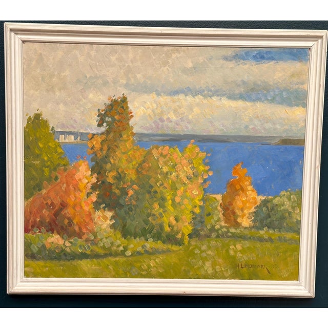 H. Lindmark, By the Sea, 1983, Oil on Canvas, Framed For Sale - Image 18 of 18