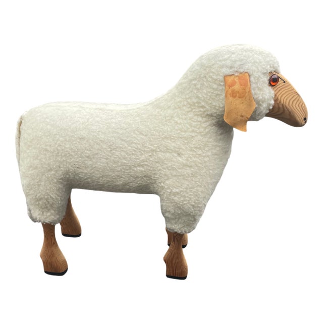 White Wool Sheep by Hanns Peter Krafft, 1970s For Sale