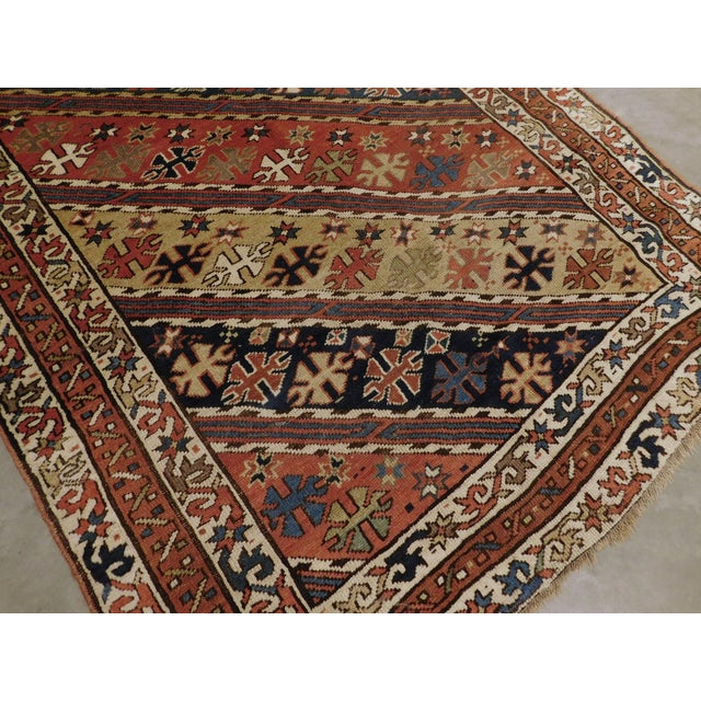 Antique Hand-Knotted Caucasian Gendje Gallery Rug. 4'7"x 9'3" For Sale - Image 9 of 15