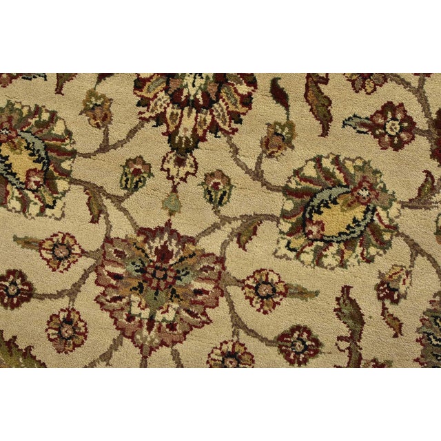 Agra Runner 4′ X 12’1” Beige Wool Traditional Hand-Knotted Oriental Rug For Sale - Image 4 of 13