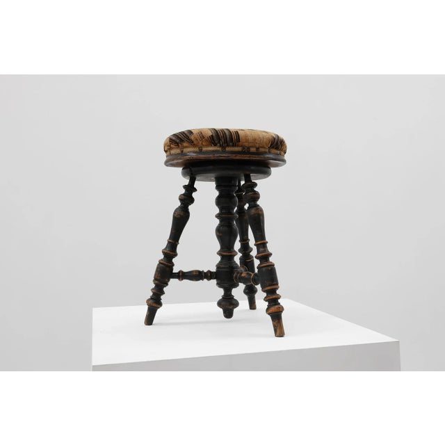 Art Deco Adjustable Piano Stool, France, 1920s For Sale - Image 10 of 12