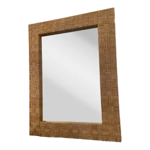 Hand Woven Rattan Mirror