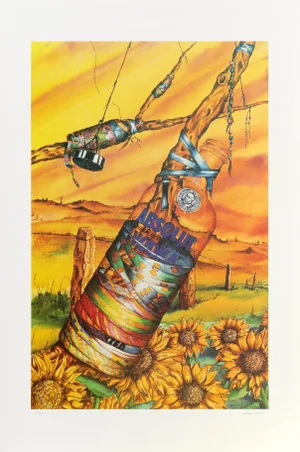 Absolut Statehood: Kansas, Gordan Sherman Lithograph