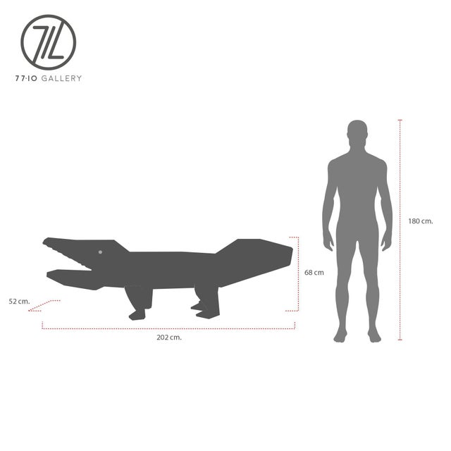 Decorative crocodile-shaped bench Mexico, ca. 1960 For Sale - Image 4 of 18