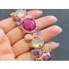 Bochic "Capri" Vintage Ruby, Diamond & Sapphire Bracelet Set In 18K & Silver For Sale - Image 10 of 18