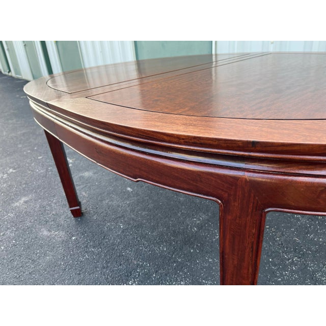 Brown Asian Style Solid Rosewood Extension Dining Table For Sale - Image 8 of 12