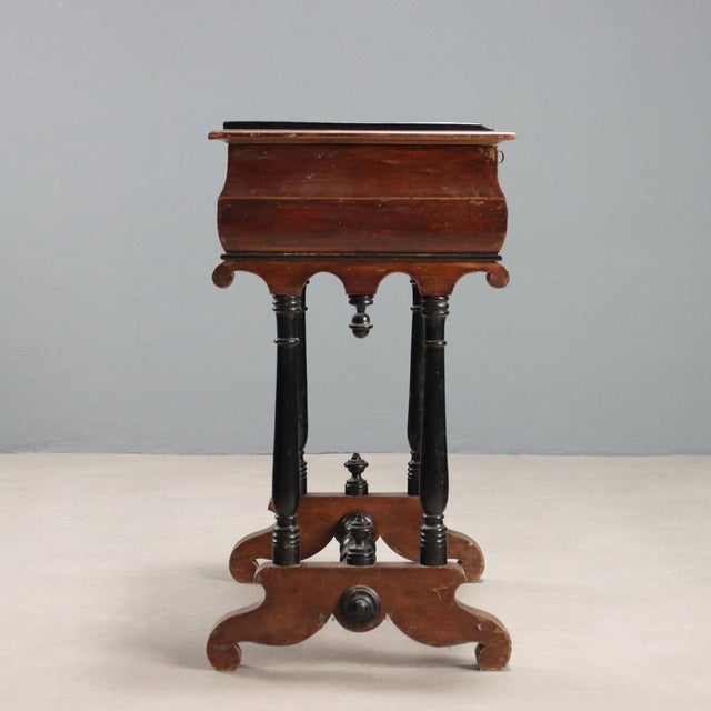 Poplar Worktable with Walnut Stain For Sale - Image 10 of 14