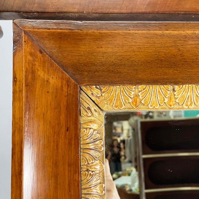 Empire Italian Self-Supporting Floor Mirror in Wood, 1850s For Sale - Image 6 of 18