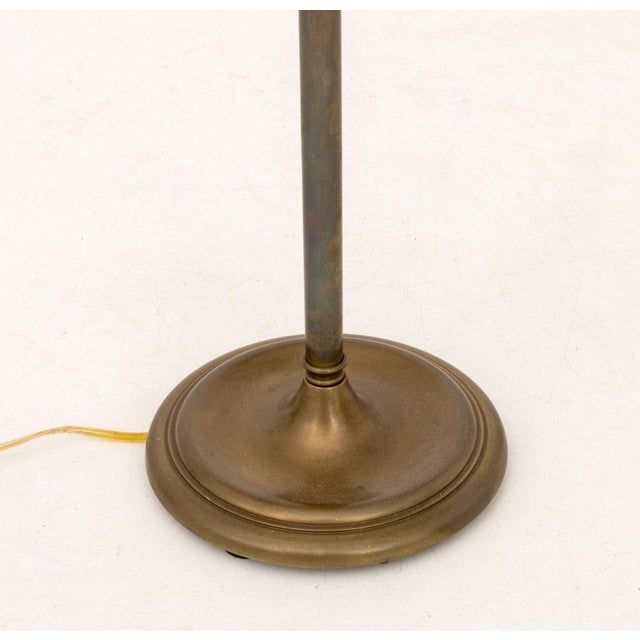 Metal Modern Brass Swing-Arm Floor Lamp For Sale - Image 7 of 7