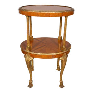 Edwardian Satinwood and Gilded Table